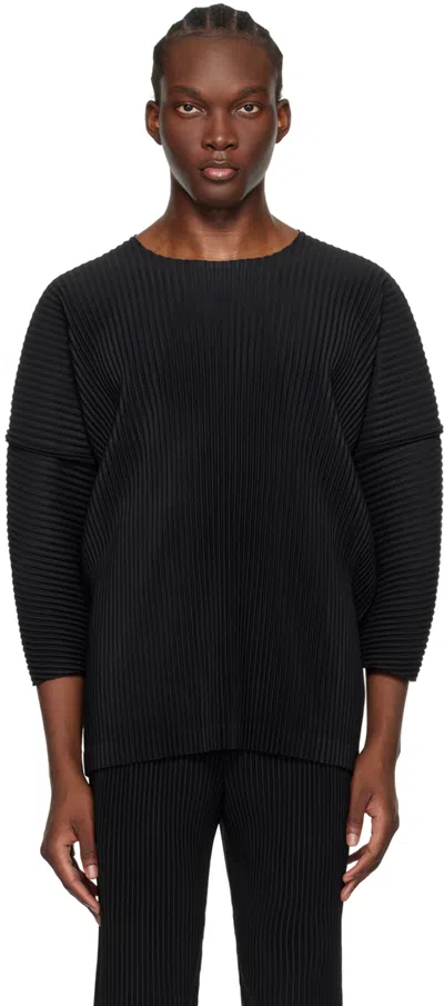 Issey Miyake Black Monthly Color April Long Sleeve T-shirt In 15-black