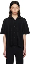 Issey Miyake Camicia In Poliestere Nero  Uomo In 15-black
