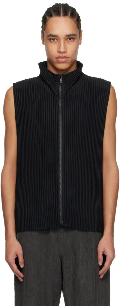 ISSEY MIYAKE BLACK MONTHLY COLOR MARCH VEST