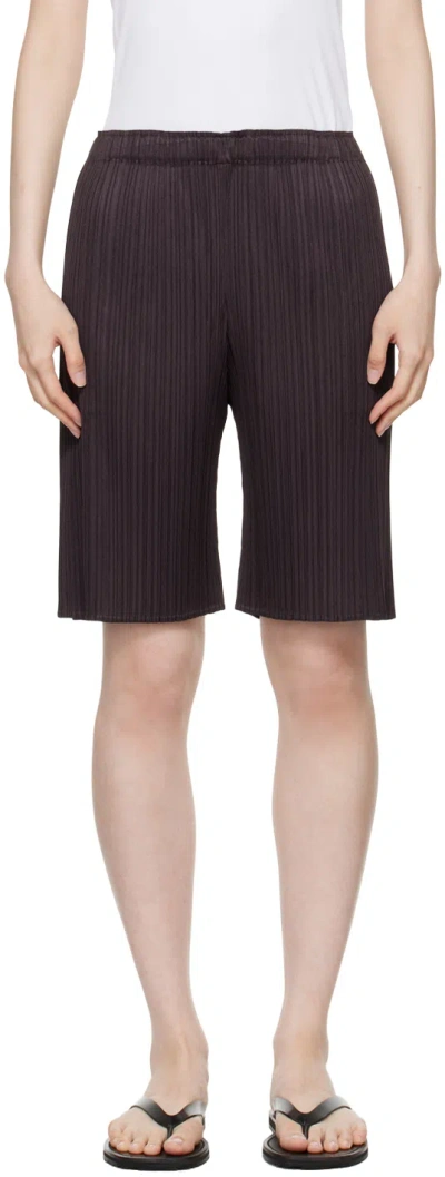 Issey Miyake Black Monthly Colors April Shorts In 09 Black Pepper