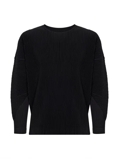 Issey Miyake Long-sleeved T-shirt In Black