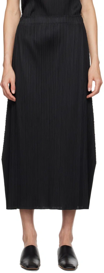 Issey Miyake Black Monthly Colors June Maxi Skirt In 15 Black