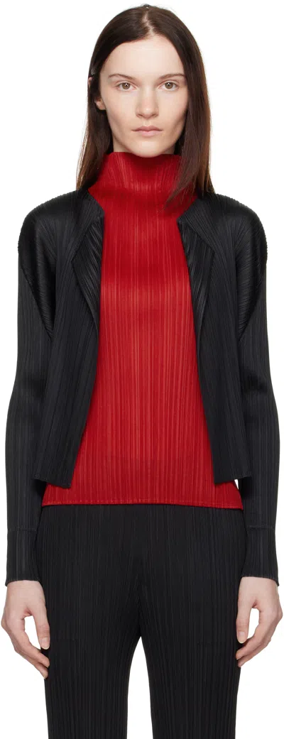 Issey Miyake Black Monthly Colors November Cardigan In 15 Black