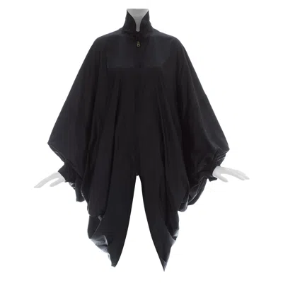 Pre-owned Issey Miyake Black Nylon Oversized Parachute Coat, Fw 1987