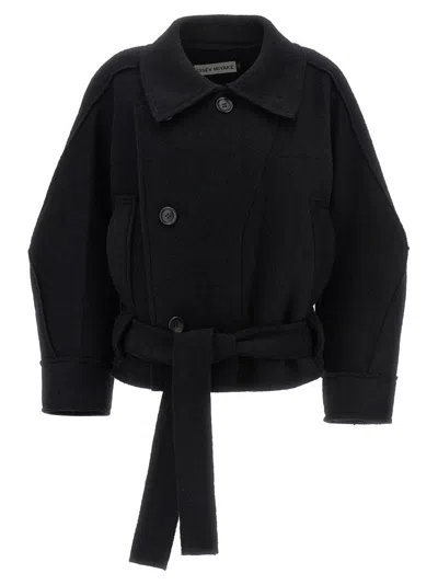 Issey Miyake Black Out Of A Cube Short Coat