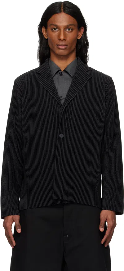 Issey Miyake Black Outer Mesh Blazer
