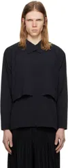 Issey Miyake Black Packable Shirt In 15-black