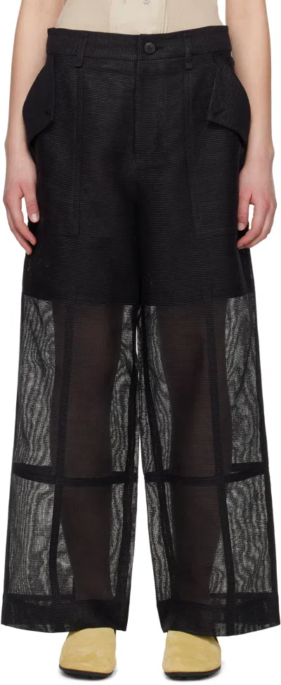 Issey Miyake Black Papyrus Trousers