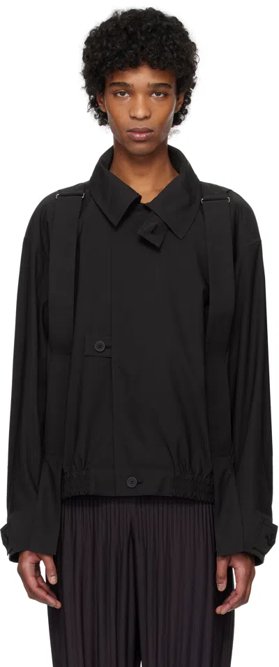 Issey Miyake Black Parachute Blouson Jacket In 15-black