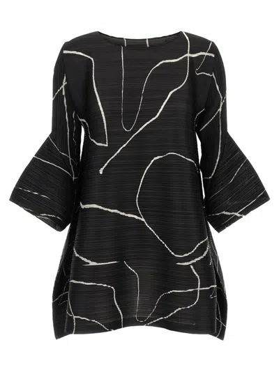 ISSEY MIYAKE BLACK PAUSE MINI DRESS