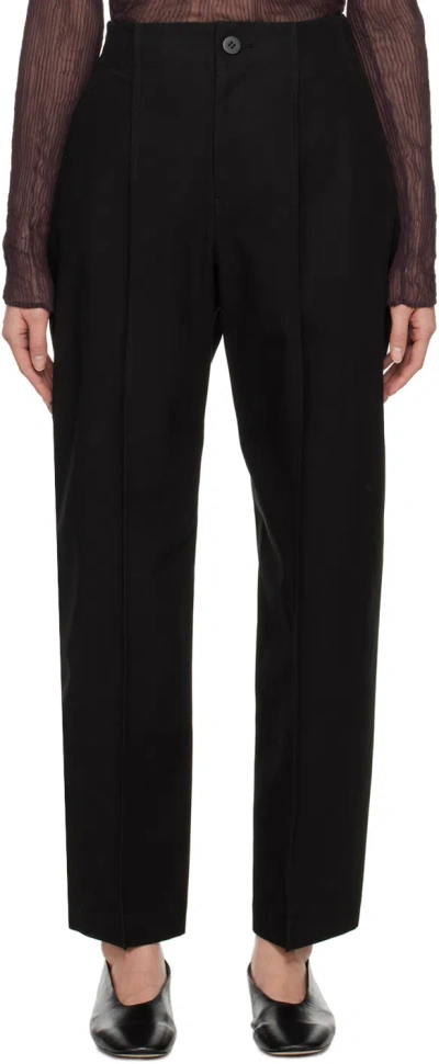 Issey Miyake Black Pedestal Trousers In 15 Black