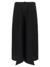 Issey Miyake Plaster Pleats Solid Pants In Black