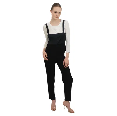 Pre-owned Issey Miyake Black Pleated Jumpsuit