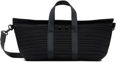 Issey Miyake Black Pleats Boston Bag