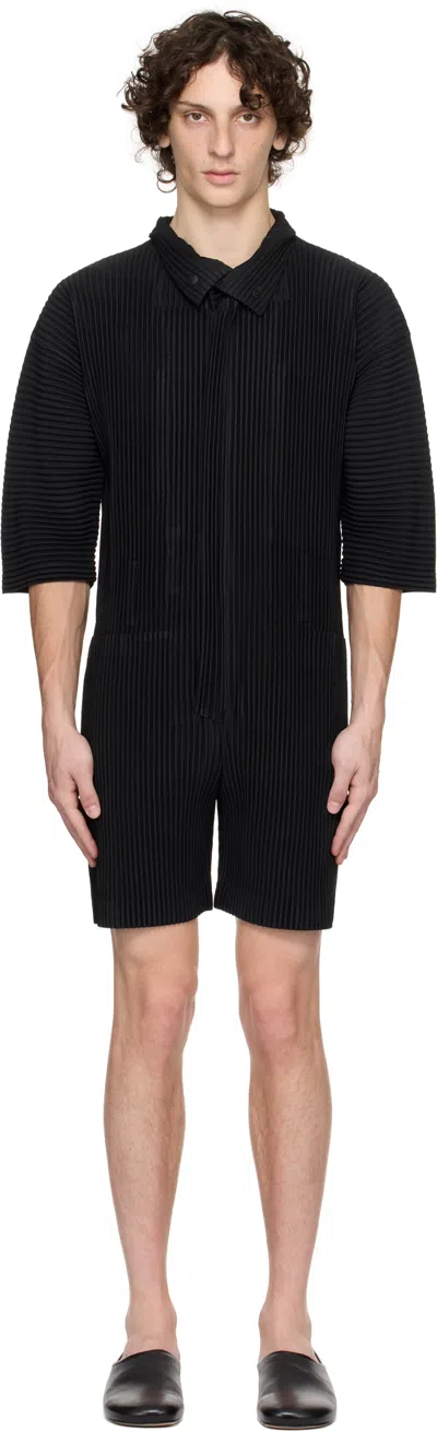 Issey Miyake Black Pleats Bottoms 3 Jumpsuit