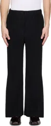Issey Miyake Black Green Polyester Wide-leg Pant