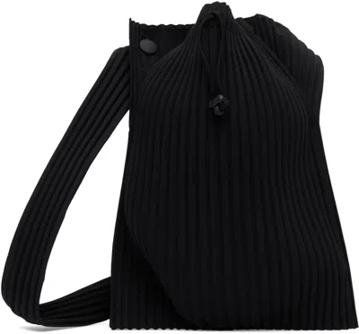 Issey Miyake Black Pocket Crossbody Bag In 15-black