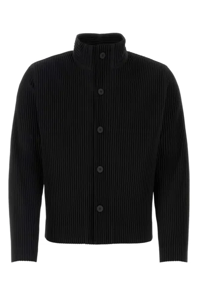 ISSEY MIYAKE BLACK POLYESTER CARDIGAN