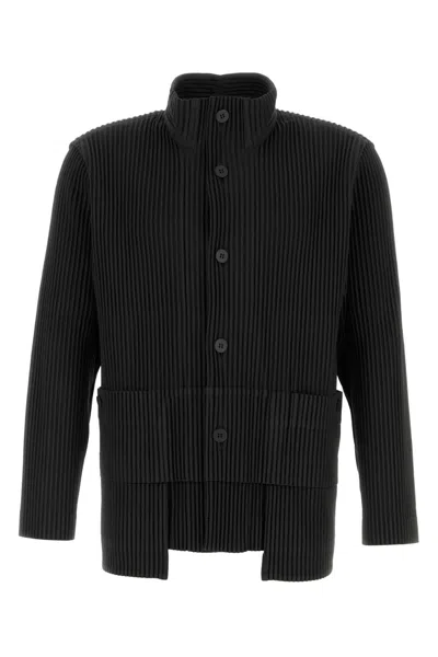 ISSEY MIYAKE BLACK POLYESTER CARDIGAN