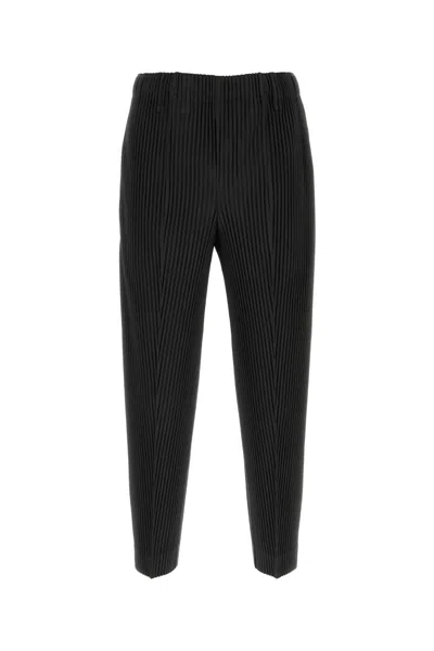 ISSEY MIYAKE BLACK POLYESTER PANT