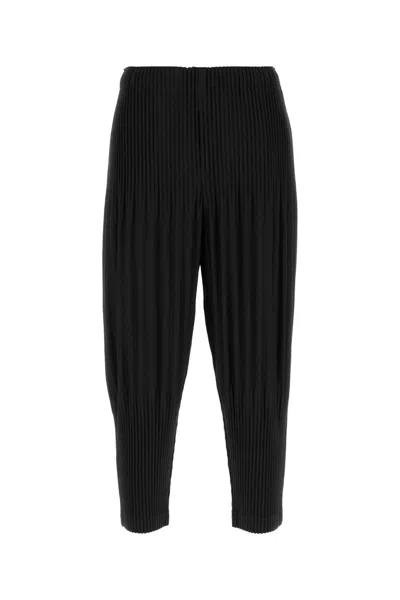 ISSEY MIYAKE BLACK POLYESTER PANT