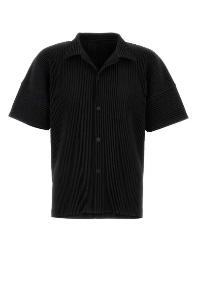 ISSEY MIYAKE BLACK POLYESTER SHIRT