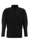 Issey Miyake Camicia In Poliestere Nero Uomo In Black