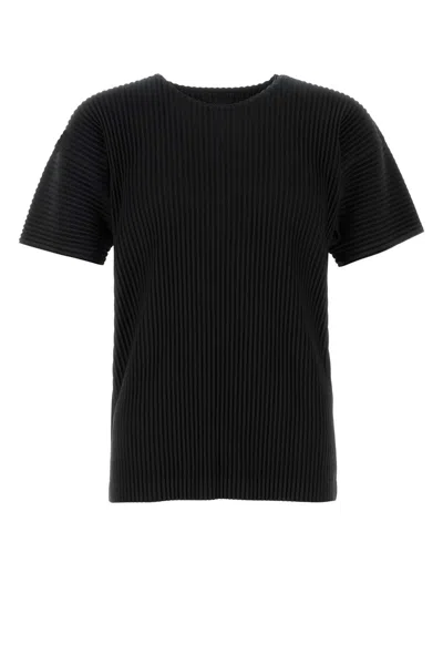 ISSEY MIYAKE BLACK POLYESTER T-SHIRT