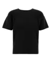 Issey Miyake Textured Pleated T-shirt With Classic Crewneck In Black