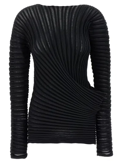 ISSEY MIYAKE ISSEY MIYAKE BLACK POLYESTER WOMEN'S SHIRT