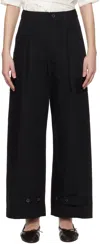 Issey Miyake Black Pressed Form Trousers In 15 Black
