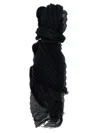 Issey Miyake Ramie Pleats Scarves And Foulards Black