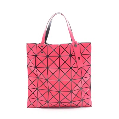 Pre-owned Issey Miyake Black Red Color Coated Canvas Tote Bag () In Multi