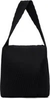 Issey Miyake Black Rounded Square Tote In Black