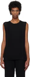 Issey Miyake Black Rustic Knit Vest In 15-black