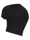 Issey Miyake Soft Fold Pleats Top In Black