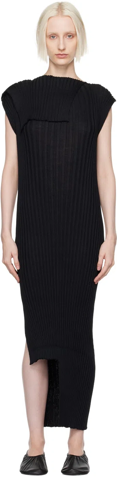 Issey Miyake Black Sparkling Midi Dress In 15 Black