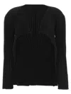 Issey Miyake Ribbed-detailing Open-front Jacket