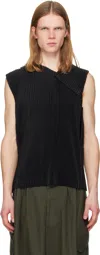 Issey Miyake Black Stone Cloud Tank Top In Black