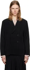 Shop Issey Miyake Black Tailored Pleats 1 Blazer In 15-black