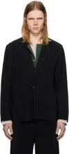 Issey Miyake Black Tailored Pleats 1 Blazer In 15-black