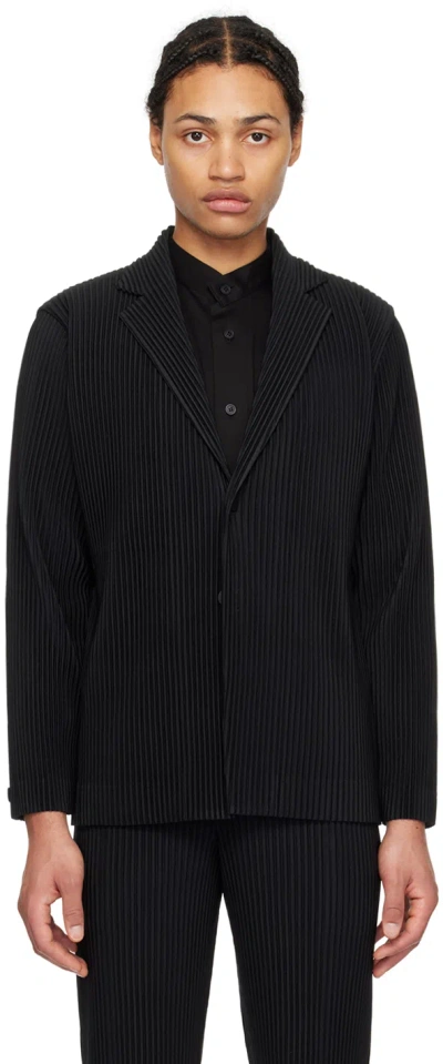 Issey Miyake Black Tailored Pleats 1 Blazer In 15-black