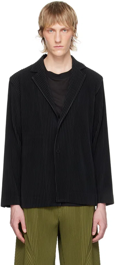 Issey Miyake Black Tailored Pleats 2 Blazer In 15-black