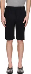 Issey Miyake Black Tailored Pleats 2 Shorts