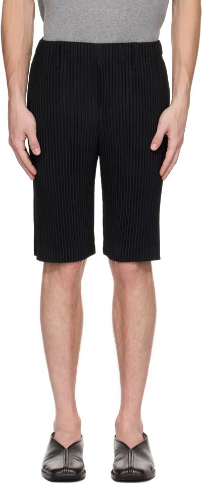 Issey Miyake Black Tailored Pleats 2 Shorts