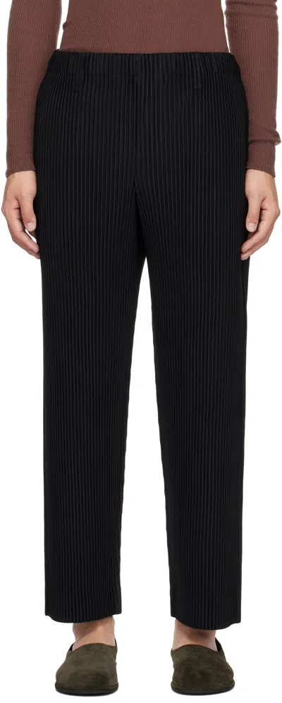 Issey Miyake Black Tailored Pleats 2 Trousers In 15-black