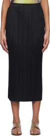 Issey Miyake Black Thicker Bottoms 1 Midi Skirt In 15 Black