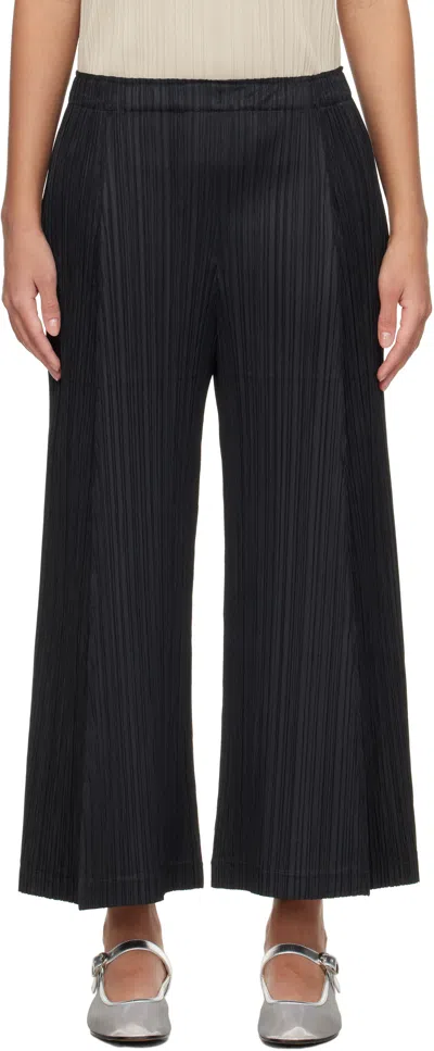 Issey Miyake Black Thicker Bottoms 2 Trousers In 15 Black
