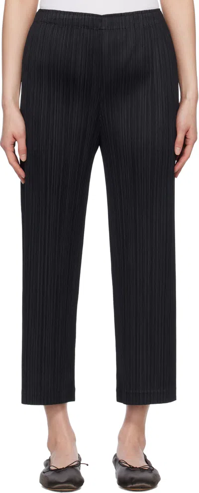 Issey Miyake Black Thicker Bottoms 2 Trousers In 15 Black