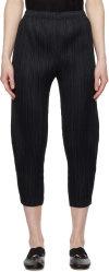 ISSEY MIYAKE BLACK THICKER BOTTOMS 2 TROUSERS